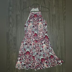 Banana Republic Red and Black Backless Dress